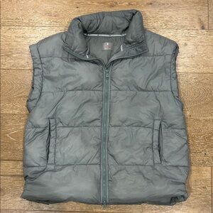 Free people movement in a bubble puffer vest